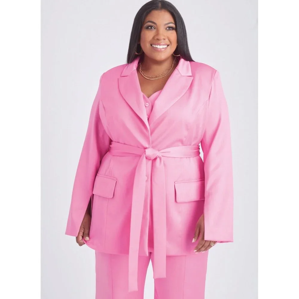 Simplicity Sewing Pattern 9688 Jacket‎ with Tie Belt Womens Size 30W-38W